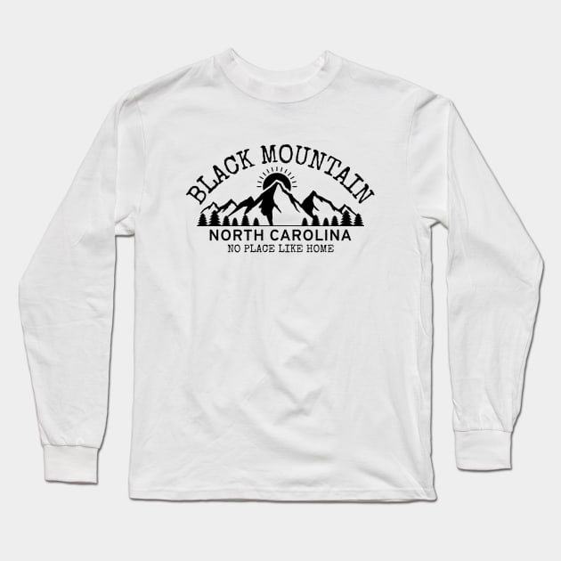 Black Mountain, North Carolina Hometown Long Sleeve T-Shirt by Mountain Morning Graphics